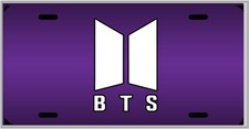L@@K BTS Fan Art On a Metallic Purple Vanity Tag License Plate-Auto Tag picture