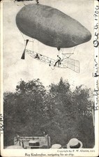 Brockton MA Roy Knabenshue Air-ship F. W. Glazier c1905 Vintage Postcard bhn picture