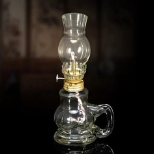 Vintage Kerosene Lamp Glass Windproof Oil Lantern Emergency Decor Home Wedding picture