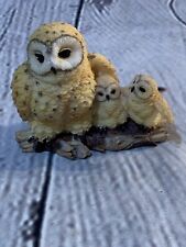 Mini Spotted Owl Mother & Babies Figurine By Veronese Design 2.25