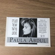 MUSIC62 MAGAZINE ADVERT 5X8 PAULA ABDUL'S US SMASH HIT picture
