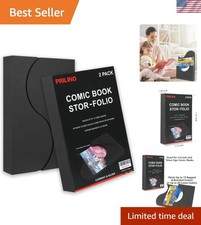 Durable 2-Pack Black Comic Book Stor-Folio - Organize & Protect Your Comics picture