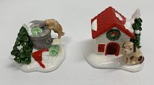 Vintage Department 56 Snow Village Cat And Dog #5131-4 picture