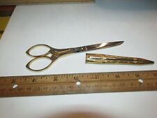 VINTAGE SMF Solingen Germany Sewing Scissors with Case SCISSOR ELEGANT picture