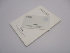 IWC Open/Blank Watch & Chronograph Guarantee Service Book & Guarantee Card 2007 picture