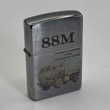 Custom Engraved Zippo Lighter 88M Army Truck Driver LMTV Brushed Chrome picture