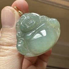 Certified Grade A Jadeite 天然緬甸翡翠 冰油绿佛 Buddha picture