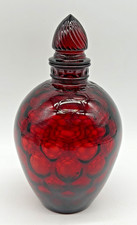 Vintage Wheaton Ruby Glass Reverse Honeycomb Decanter With Stopper picture