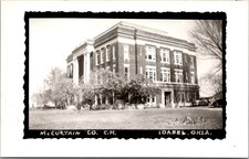 Idabel, Oklahoma McCurtain County Court House Real Photo Postcard OK RPPC picture