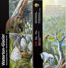 Newest WATERTON GLACIER NP  NATIONAL PARK SERVICE UNIGRID BROCHURE/MAP  GPO 2026 picture