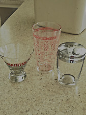 Vintage Martini/Cocktail set~ Silver & Glass Shaker with glasses- small picture