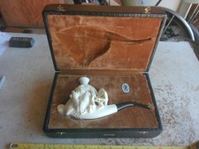 UNUSED Nice Condition meerschaum Pipe S. Yanik Lady with Parasol Lot 26-56-120-B picture