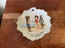 Vintage Handpainted Nico Leaf Trinket Dish Motto Japan Beach picture
