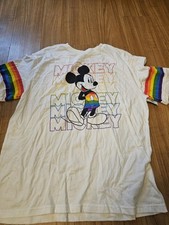 Disney Parks Mickey Mouse Pride T Shirt Multi Color Size Medium picture