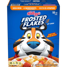 Kellogg's Frosted Flakes Cereal 55 oz Family Size Corn Flakes picture