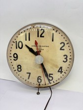 Vintage General Electric Telechron School Clock Model 1ha1612 11” AS IS READ picture