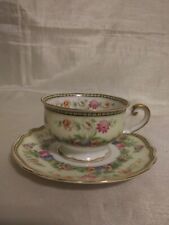 Vintage Paul Muller Selb Bavaria Tea Cup and Saucer Hand Painted The Norfolk S18 picture