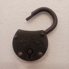 Vintage Cast Iron Round Padlock picture