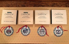 4 MINT LONGABERGER ORNAMENTS HOMETOWN CHRISTMAS 1996,1997,1998,1999 picture