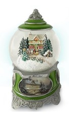 NEW Thomas Kinkade “Songs Of The Season” Musical Snowglobe Playing First Noel picture
