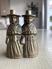 Vintage Welsh Double Lady Brass Bell picture