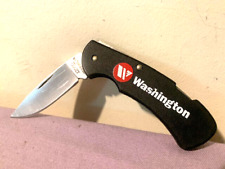 Zippo Washington Advertising Lockback Stainless Folding Pocket Knife USA - Great picture