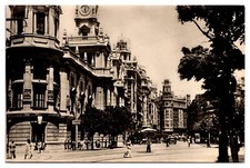 RPPC Plaza del Caudillo, Street Scene, Valencia, Spain picture