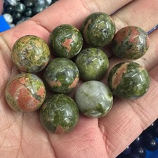 10PC Wholesale Natural Unakite Ball Quartz Crystal Sphere Energy Healing Stone picture