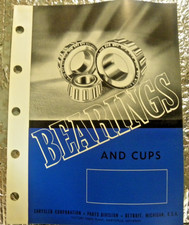 Original 1939 Chrysler Mopar Catalog Brochure  Bearings and Cups picture