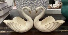 Lenox Porcelain Swan Figurine with 24k Gold Beaks & Trim 5” picture