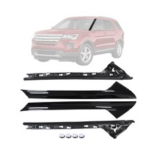MOTOKU 4Pcs Gloss Black Front Windshield A-Pillar Molding Trim Panel Kit | fo... picture