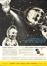 Children's SPACE HELMET Astronaut toy - 1958 Ad Image - Photo Print 5 x 7 inch picture
