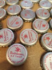 Lot of 95 USED Vintage BUDWEISER EZ TWIST Bottle Caps NO CORK  -  READ picture