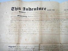 1848 antique DEED STEVEN EAGLE marietta WM.CLEPPER east donegal lancaster pa picture