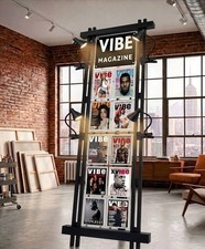 Magazine Easel Display Stand —  Freestanding  31”W x 88”H 1.5”D picture