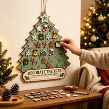 🎄  Christmas 24-day countdown calendar wooden Christmas decoration item 🎅 picture