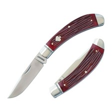 ROSECRAFT KNIVES VINTAGE RED JIGGED BONE OBED CREEK BOW TRAPPER RCT015RJB picture
