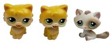 Littlest Pet Shop Yellow Magic Motion Cat With Moving Tongue x2 and #197 Cat picture