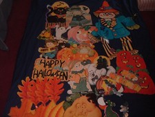 24 Vintage Fall Halloween Die Cut Cut Outs Lot Pumpkin SCARECROW Ghost Black Cat picture