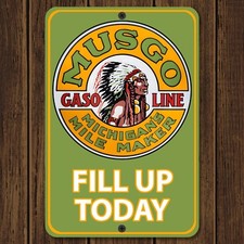 Musgo Gas Station Metal Sign Vintage Antique Replica 8