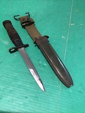 Vintage WW2 USM4 Case Bayonet/Knife with B.M.co US M8A Scabbard Sheath picture