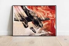 Poster Junkers Ju 87 Stuka bomber Luftwaffe Wehrmacht aircraft military picture