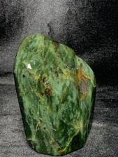 670g Natural Green Serpentine Crystal Freeform Polished Mineral Specimen 4.8