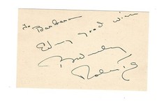 ACTRESS BEVERLY ROBERTS AUTOGRAPH ON WHITE CARD STOCK picture