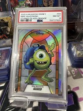 Disney 2025 Kakawow Disney Mike Wazowski 30/50 Stained Glass-Orange #94 PSA 8 picture