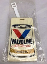 Vintage Valvoline All-Climate Motor Oil Luggage Tag ID Label NOS Gas Oil Promo picture