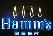 New Hamm's Beer Neon Light Sign Lamp Real Glass Handmade Bar Artwork 24