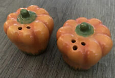 PUMPKIN Salt & Pepper Shakers Never Used Thanksgiving Halloween Fall Home Decor picture