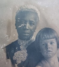 AFRICAN AMERICAN NANNY & WHITE CHILD BY DEAF PHOTOGRAPHER HAESELER PHILA  PA picture