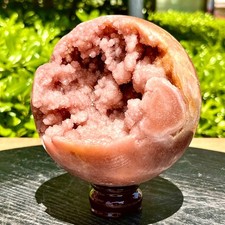 3.67LB Natural Purple Pink Crystal Advanced Cave Spherical Spiritual Decoration picture